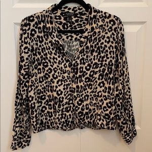 Topshop Leopard Blouse